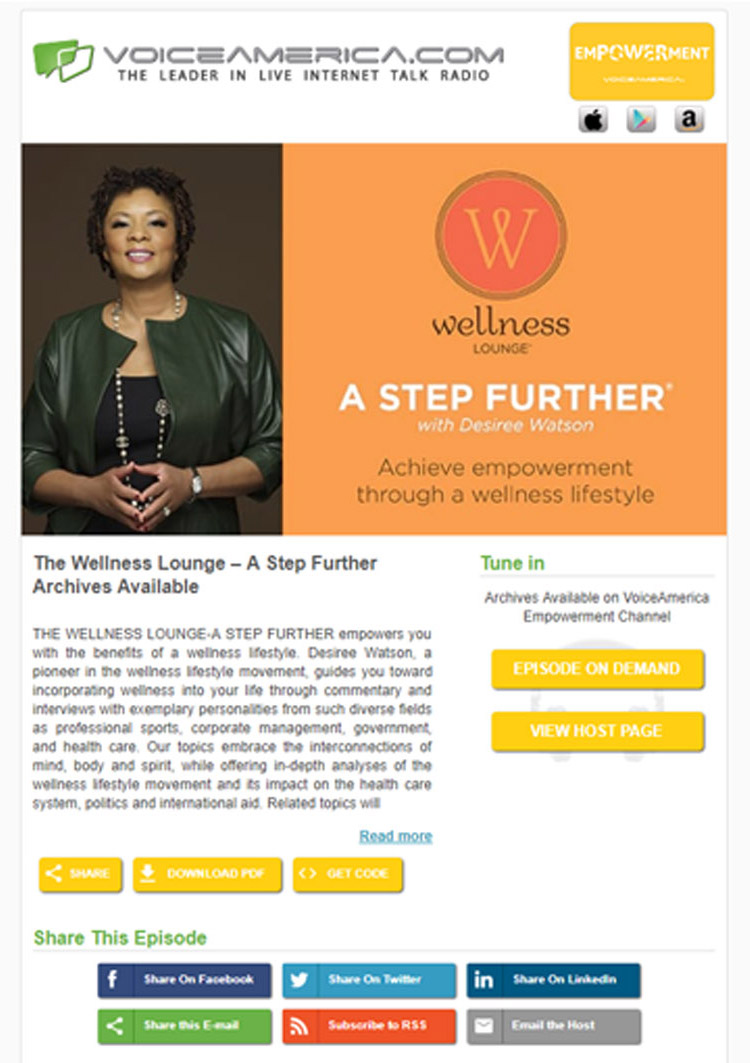 A Step Further. A Wellness Lounge Podcast